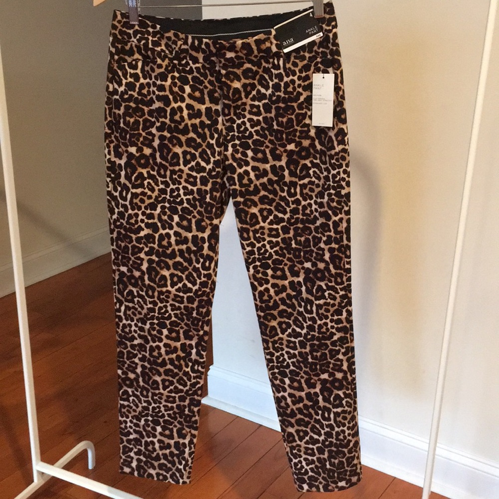 “ana” Brand Leopard Pants, Sz 4, New w Tags